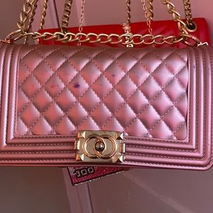Pink hand bag